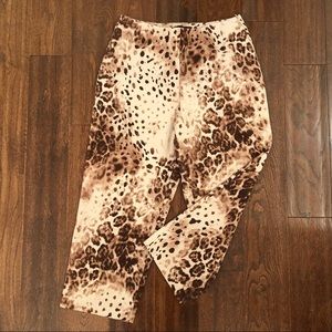 New York & Co Animal Print Cropped Pants